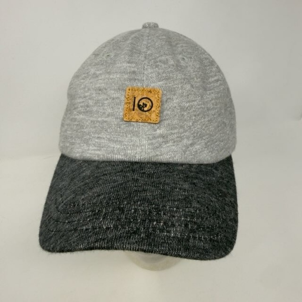 tentree Two-Tone Heathered‎ Grey Baseball Cap Cork Logo Adjustable Hat